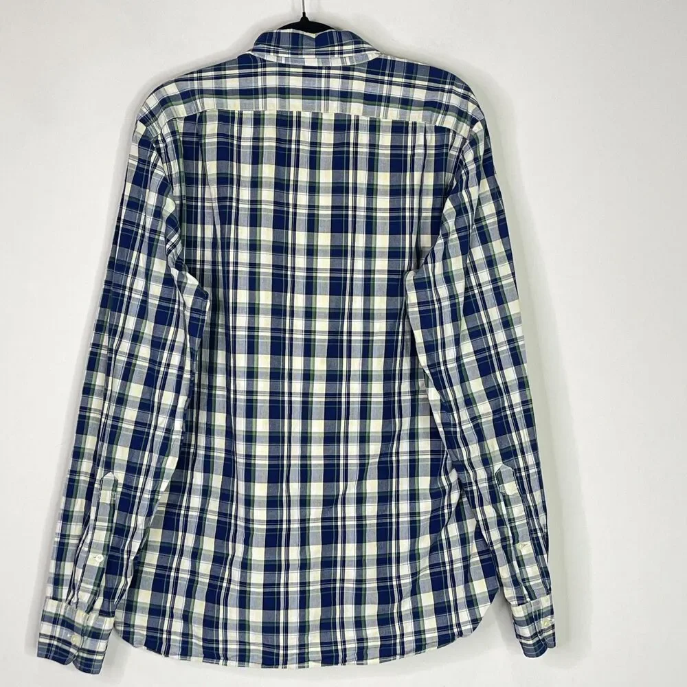 J. Crew Slim Fit Plaid Button Down Long Sleeve Shirt Men's Size Medium